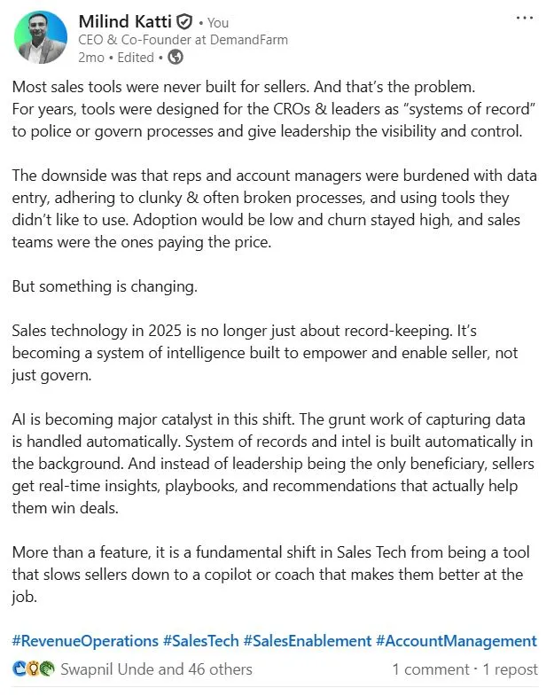 evolution of salestech with DemandFarm