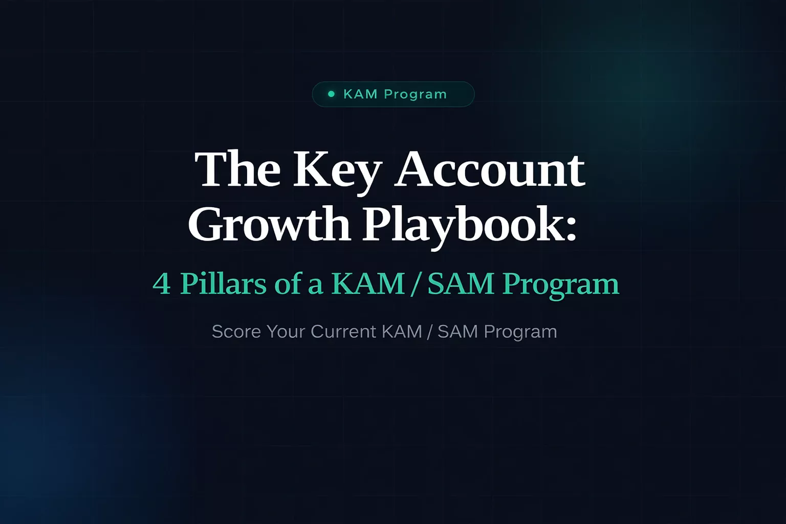 4-pillars-of-Key Account Management-Program