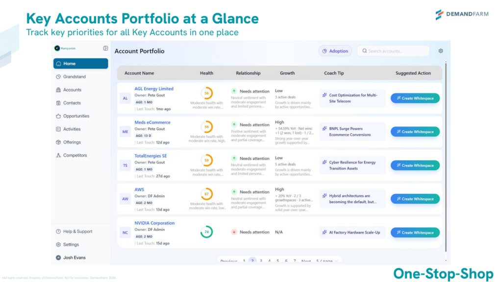 DemandFarm Kampanion-Key-accounts-portfolio